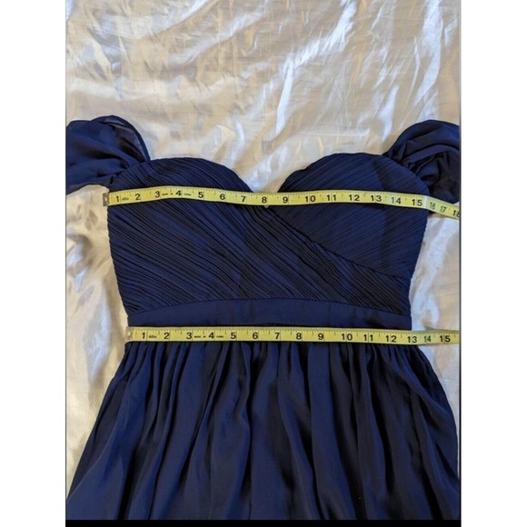 Size Medium, MANIJU OFF SHOULDER CHIFFON MAXI DRESS - Picture 4 of 7